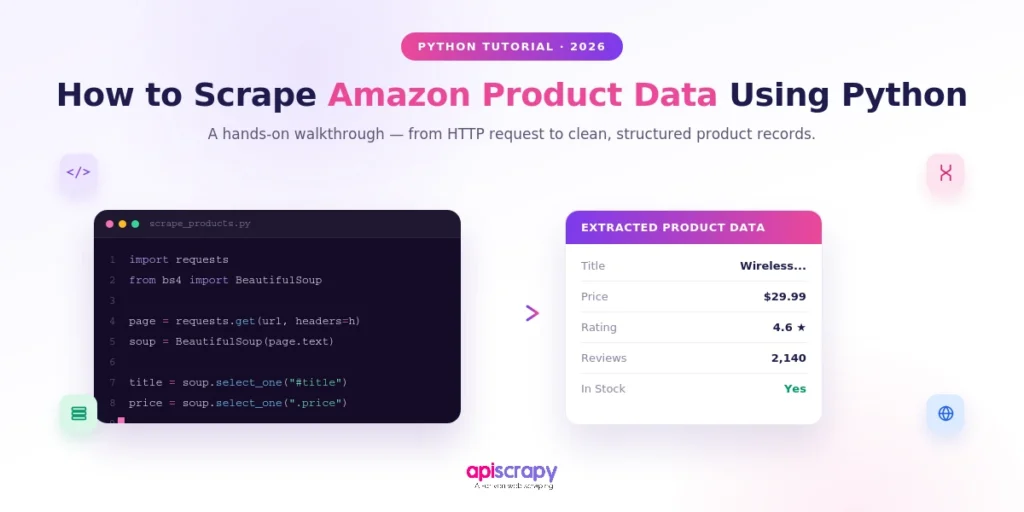How to scrape Amazon product data using Python